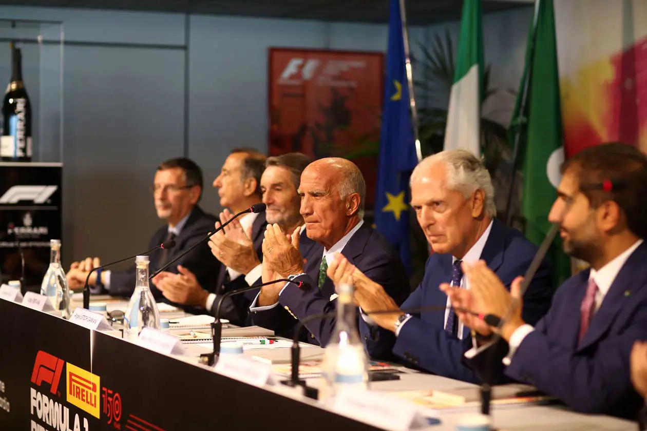 Conferenza stampa di presentazione del Formula 1 Pirelli Gran Premio d’Italia 2022 nella Sala Stampa Tazio Nuvolari dell'Autodromo di Monza