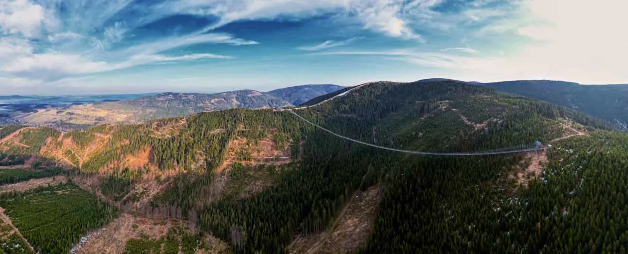 Il ponte tibetano di Dolni Morava in Repubblica Ceca