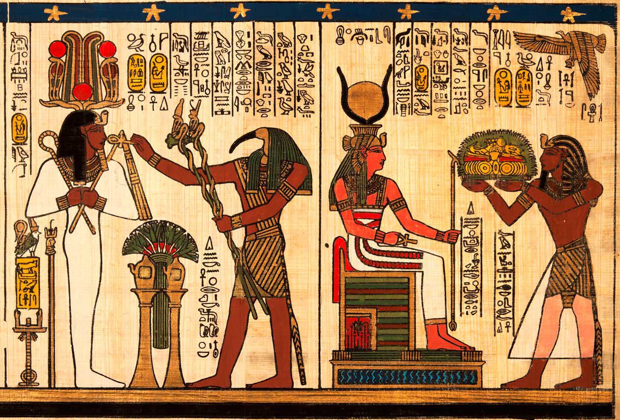 papiro egiziano. Copyright © Sisterscom.com / cobalt88 / Depositphotos