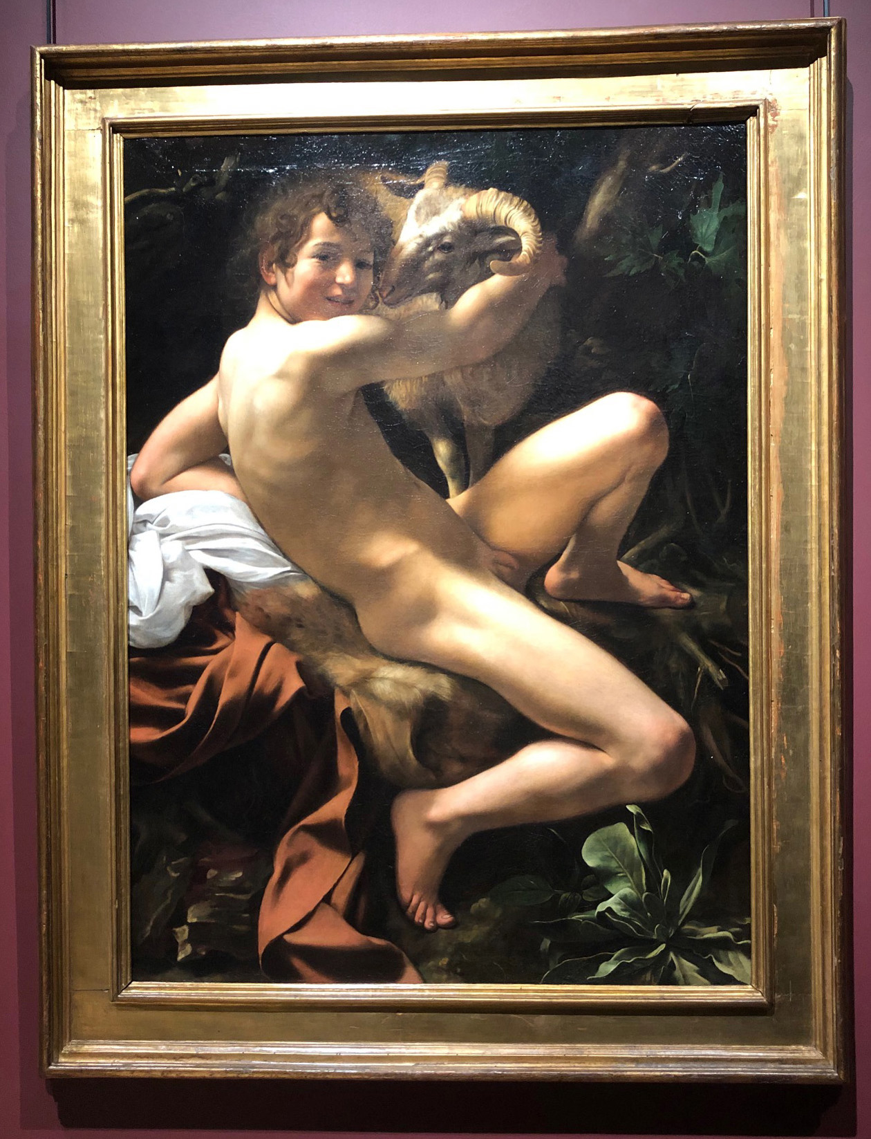 Michelangelo Merisi detto Caravaggio, San Giovanni Battista, 1602, olio su tela, Roma, Pinacoteca Capitolina. Foto: Copyright © Avion Tourism Magazine.