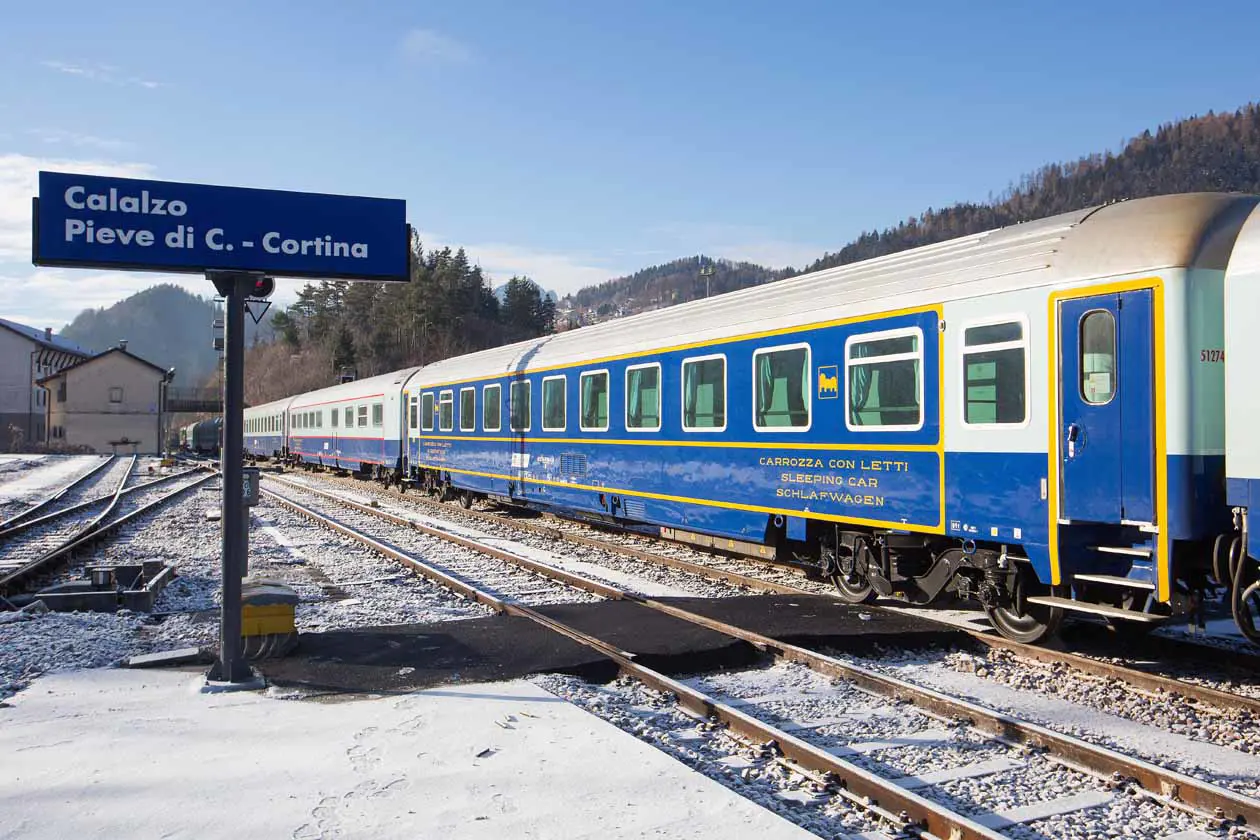 Treno da Roma Termini a Cortina D’Ampezzo. Copyright © FS Italiane