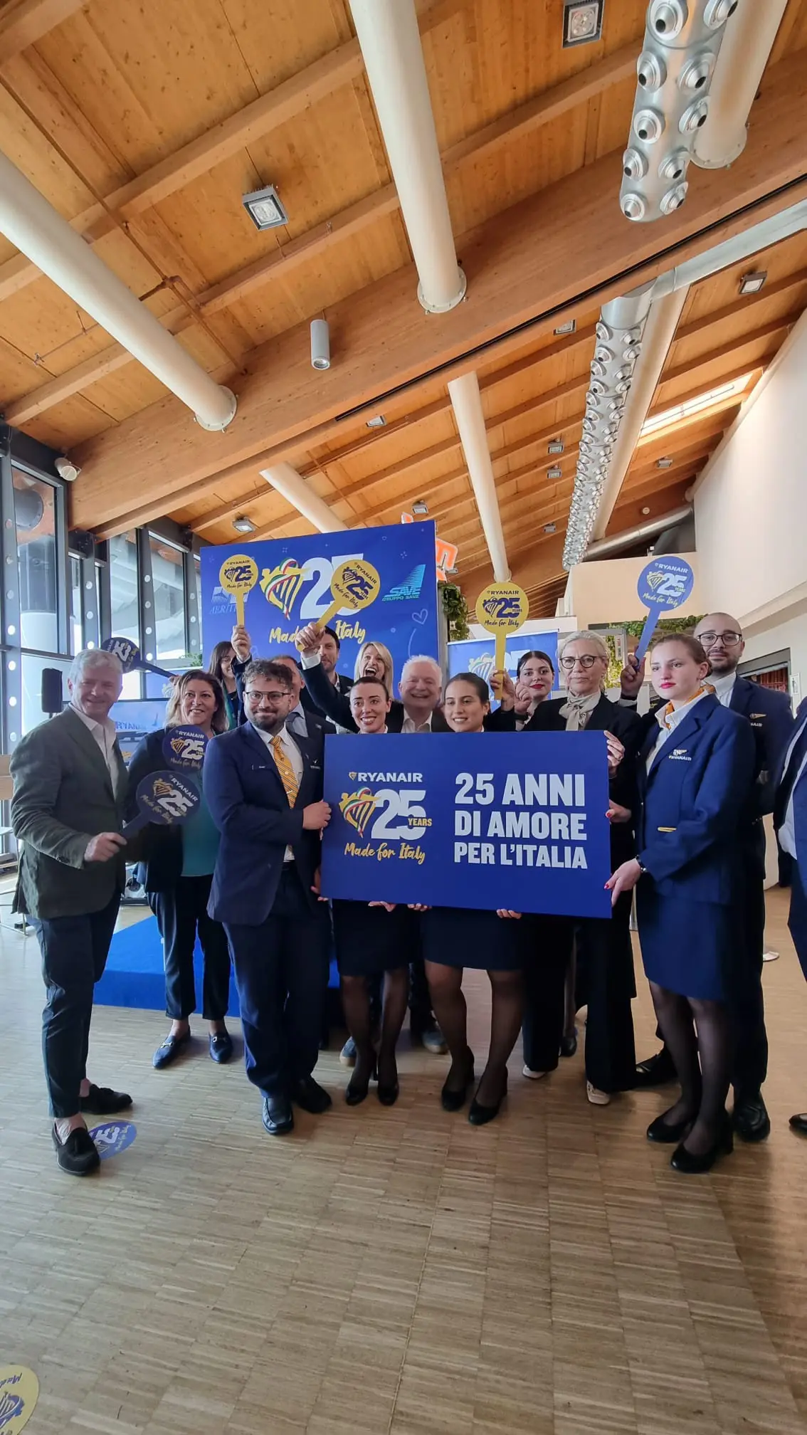 Ryanair festeggia 25 anni di operazioni in Italia. Foto: Ufficio Stampa Ryanair.