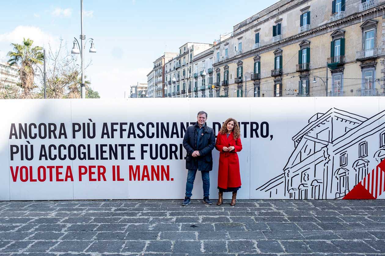 Da sinistra a destra, Paolo Giulierini, Direttore del Mann, e Valeria Rebasti, Country Manager Italy & Southeastern Europe di Volotea.