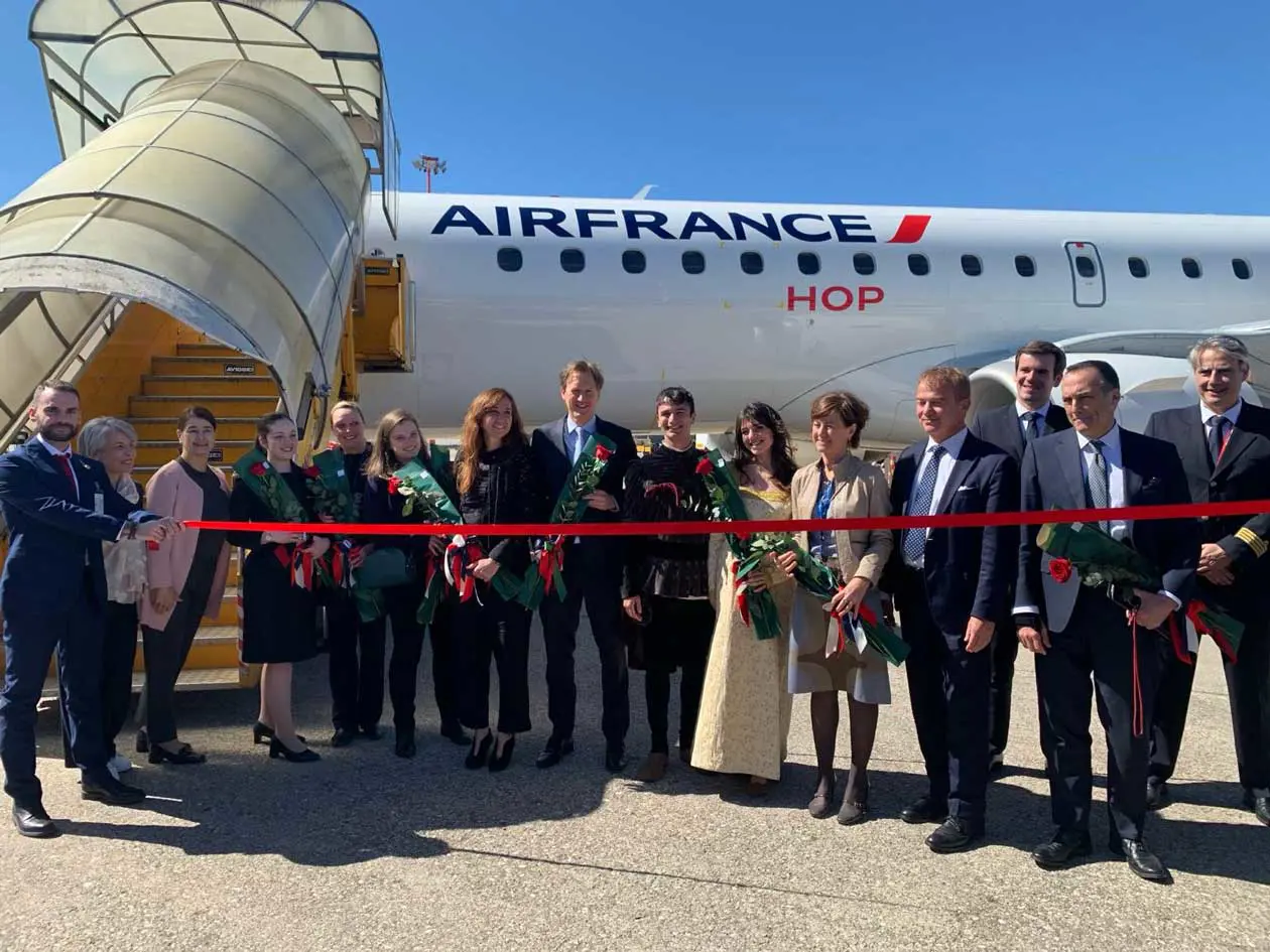 Aeroporto di Verona, inaugurazione del volo Verona-Parigi. Copyright © Ufficio Stampa Gruppo SAVE Catullo S.p.A.