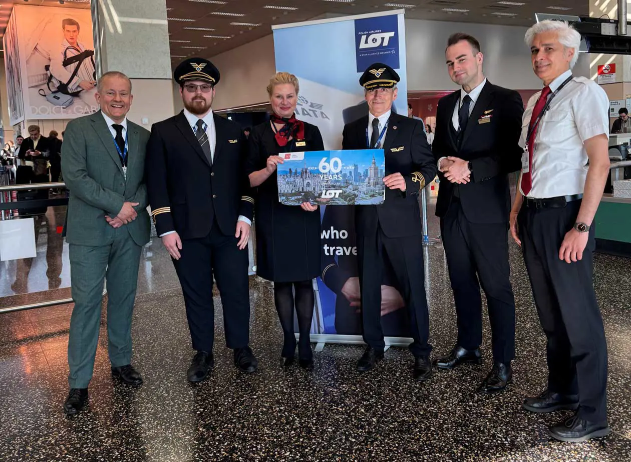 60 anni di voli da Milano Malpensa a Varsavia. Foto: Copyright © LOT Polish Airlines