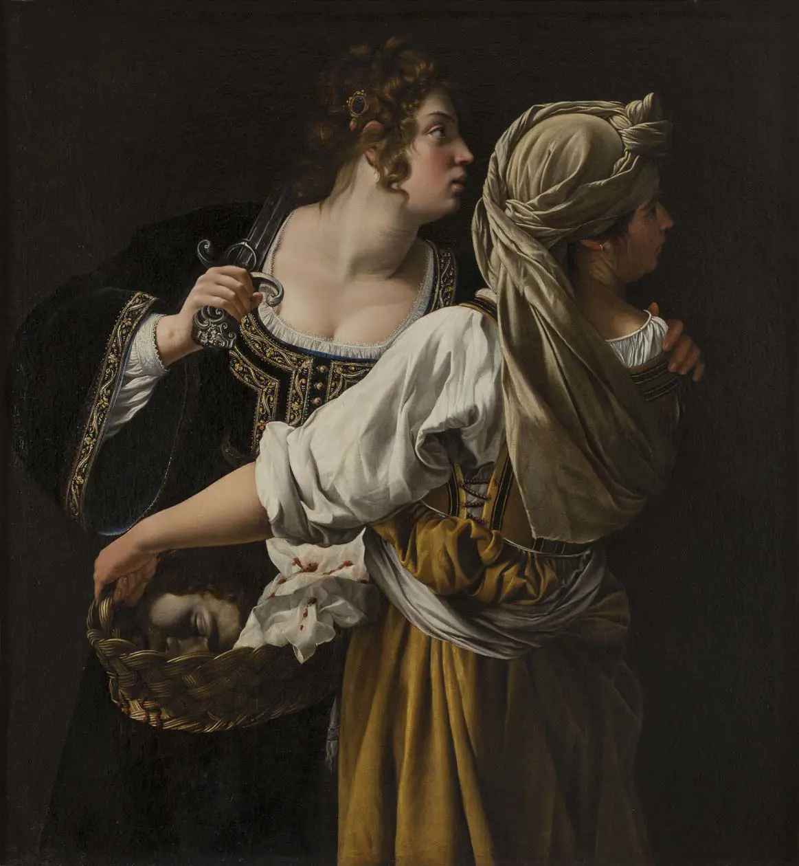 Artemisia Gentileschi, Giuditta con l’ancella, 1610-1620 circa Olio su tela, 120,5x113,5 cm. Roma, Collezione privata. Foto: Copyright ©&nbsp;Ufficio Stampa Arthemisia