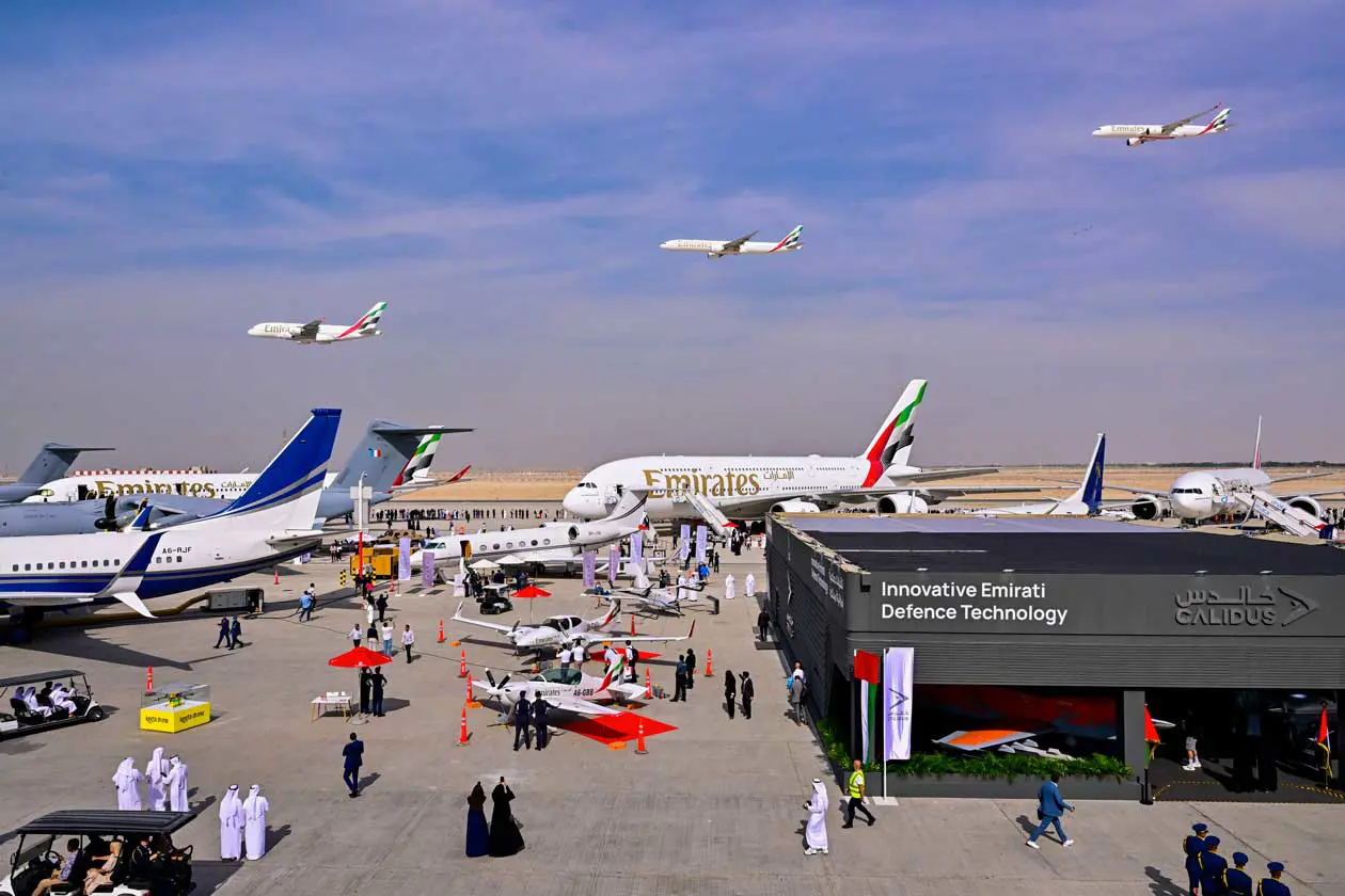 L'A350 di Emirates debutta in volo al Dubai Airshow 2025 Foto: Copyright © Emirates Airlines / The Emirates Group