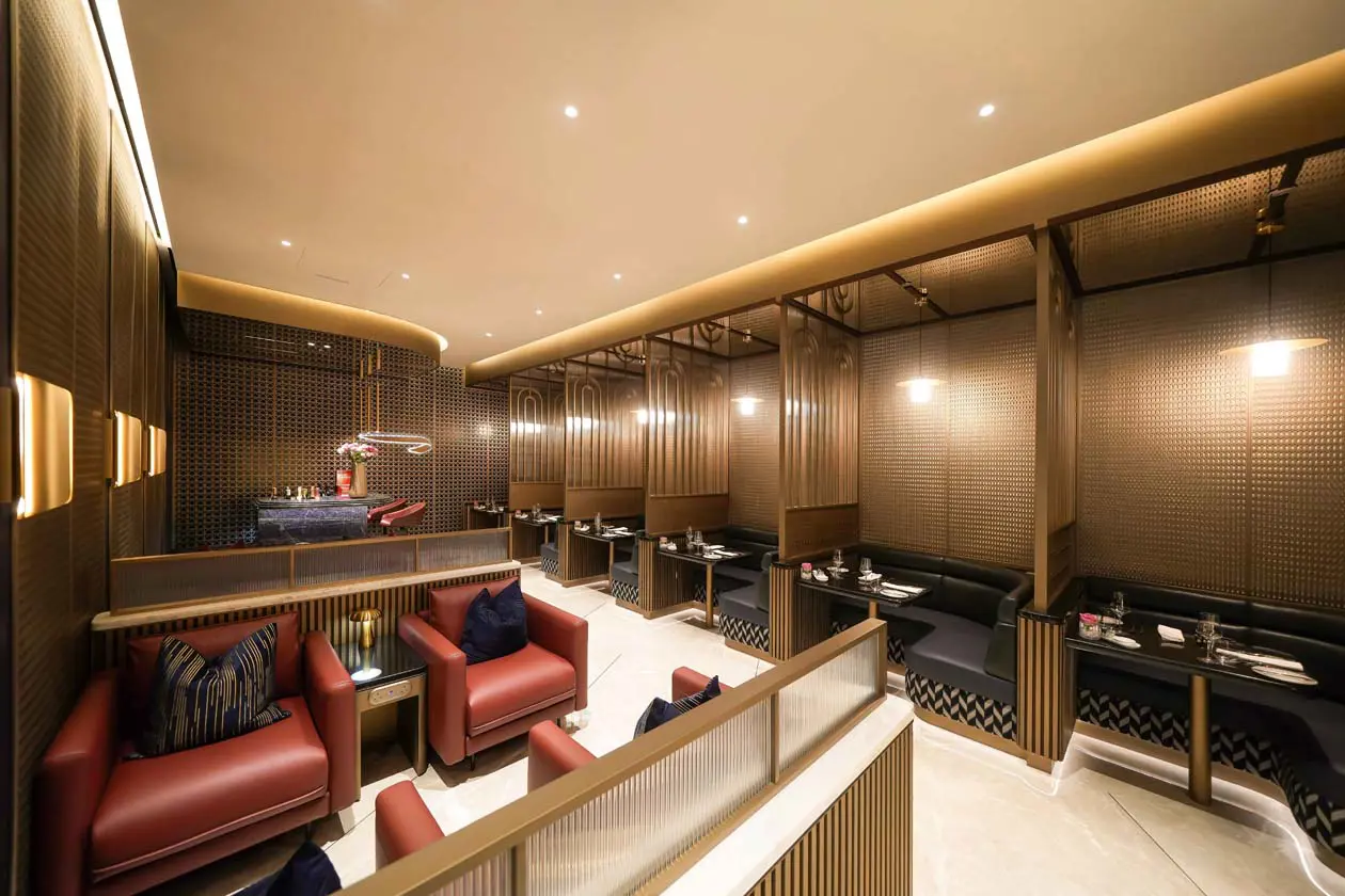 concorde dining room in british airways new dubai lounge foto: Copyright © British Airways