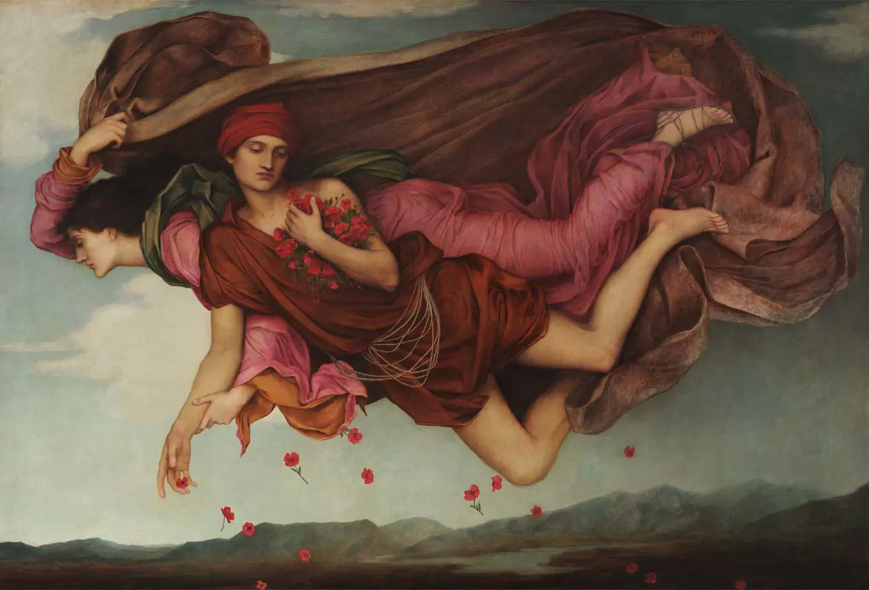 Evelyn De Morgan (1855-1919), Nuit et Sommeil [Night and Sleep], 1878, Huile sur toile, 108,8 x 157,8 cm, Barnsley, De Morgan Foundation © Trustees of the De Morgan Foundation