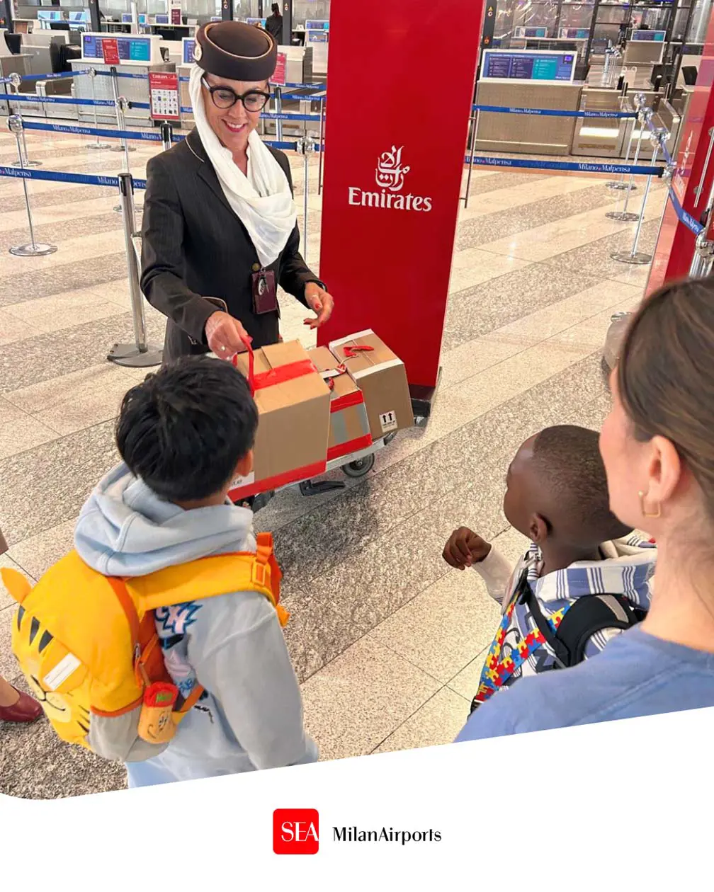 Emirates porta il Travel Rehearsal a Malpensa Copyright © SEA Milan Airports