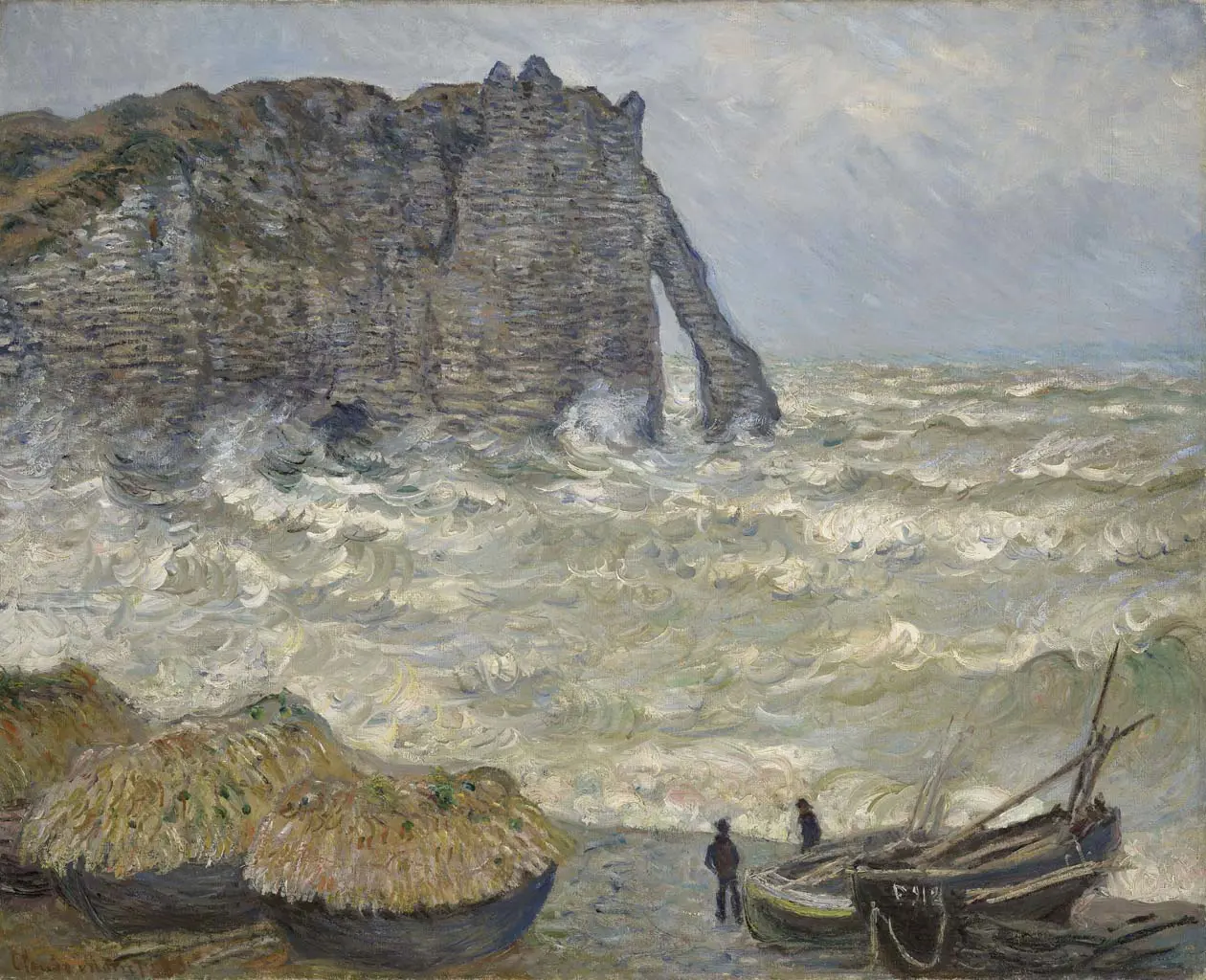 Claude Monet, Rough Sea at Étretat, 1883, Oil on canvas, 81,4x100,4 cm, Musée des Beaux-Arts de Lyon Foto © Lyon MBA - Photo Martial Couderette