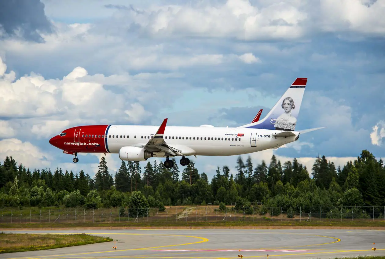 Norwegian 737-800 landing Foto: Copyright © Norwegian Air Shuttle ASA