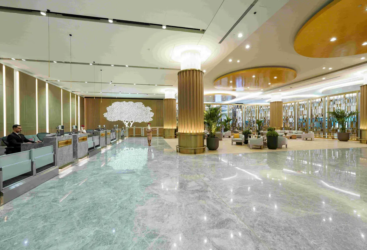 “Emirates First” all'aeroporto di Dubai Foto: Copyright © Emirates Airlines / The Emirates Group