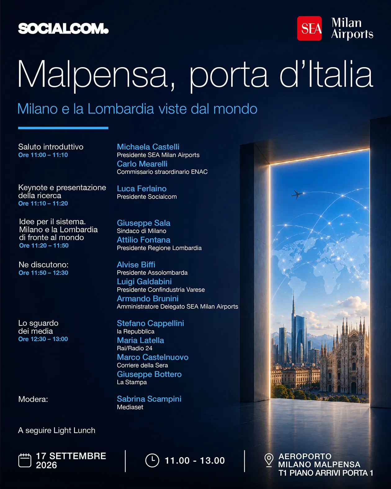 Convegno “Malpensa, porta d’Italia – Milano e la Lombardia viste dal mondo” Copyright ©&nbsp;SEA, Milan Airports