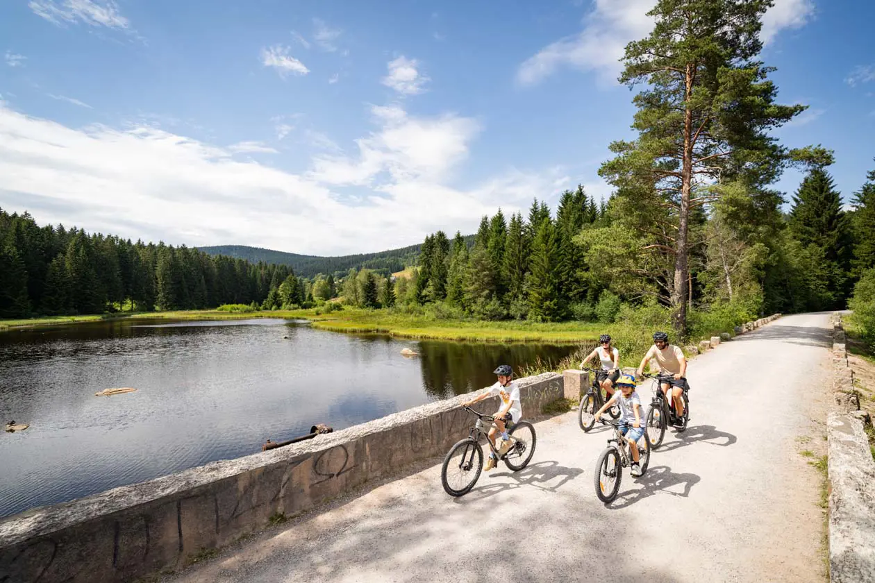 Schluchsee Radfahren mit der Familie ©Baschi Bender, Hochschwarzwald Tourismus GmbH
