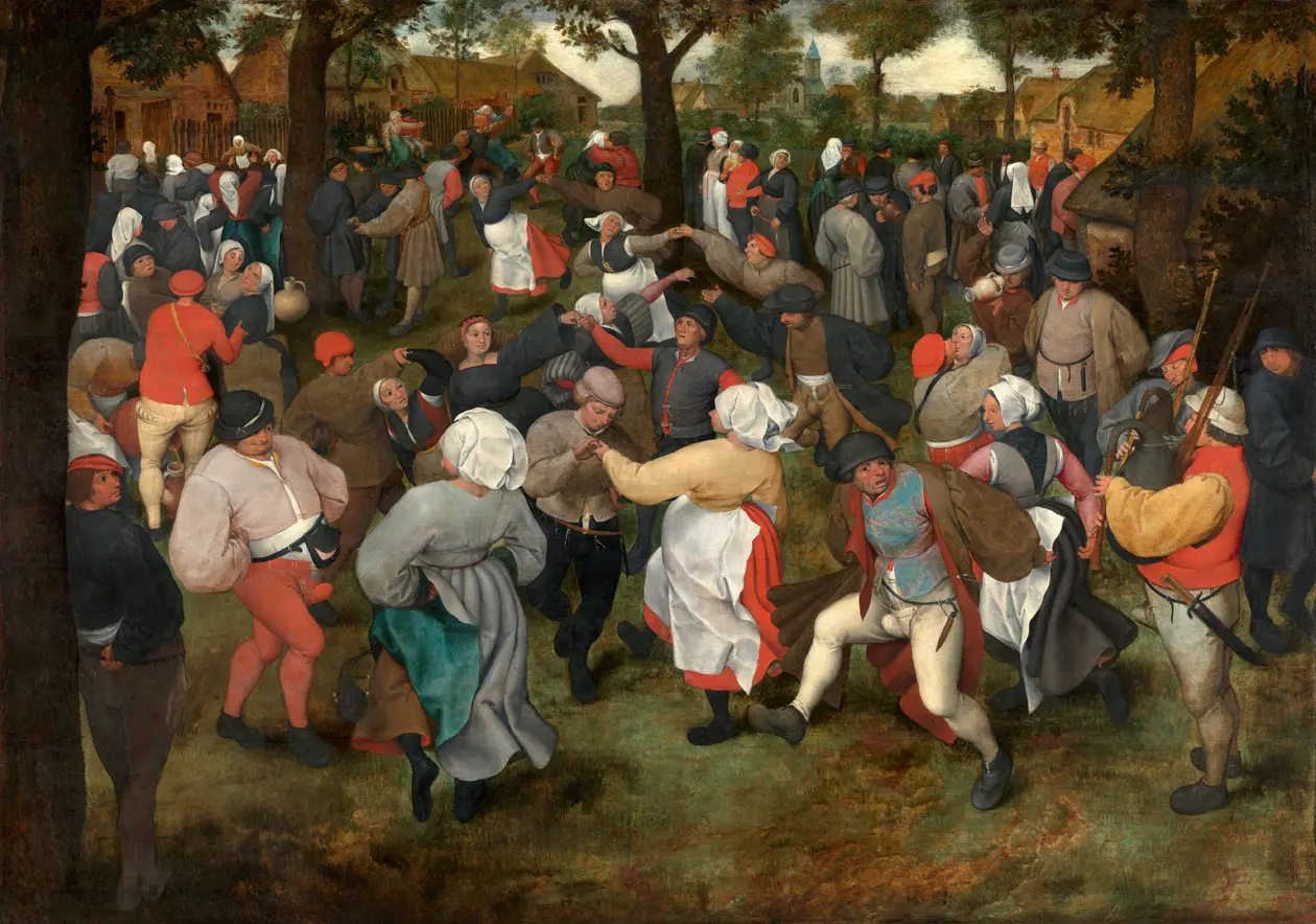 Pieter Bruegel il Vecchio (copia antica da) La danza nuziale / The Wedding Dance 1566 circa Olio su tavola, cm 117,2 × 165,5 / oil on panel, 117.2 × 165.5 cm Copyright © Koninklijk Museum voor Schone Kunsten / Antwerp, Royal Museum of Fine Arts