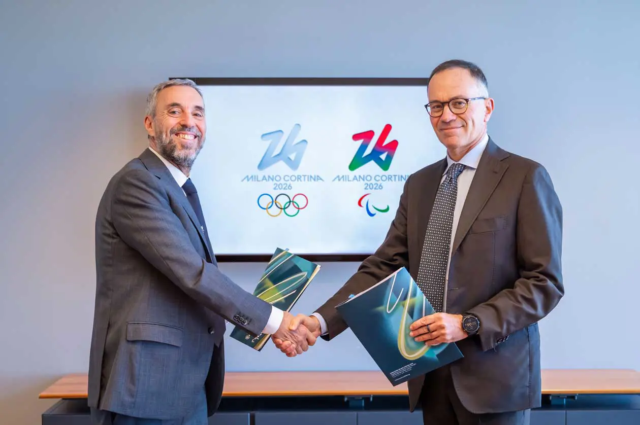 Andrea Varnier, CEO Milano Cortina 2026 e Armando Brunini, Amministratore Delegato e Direttore Generale di SEA