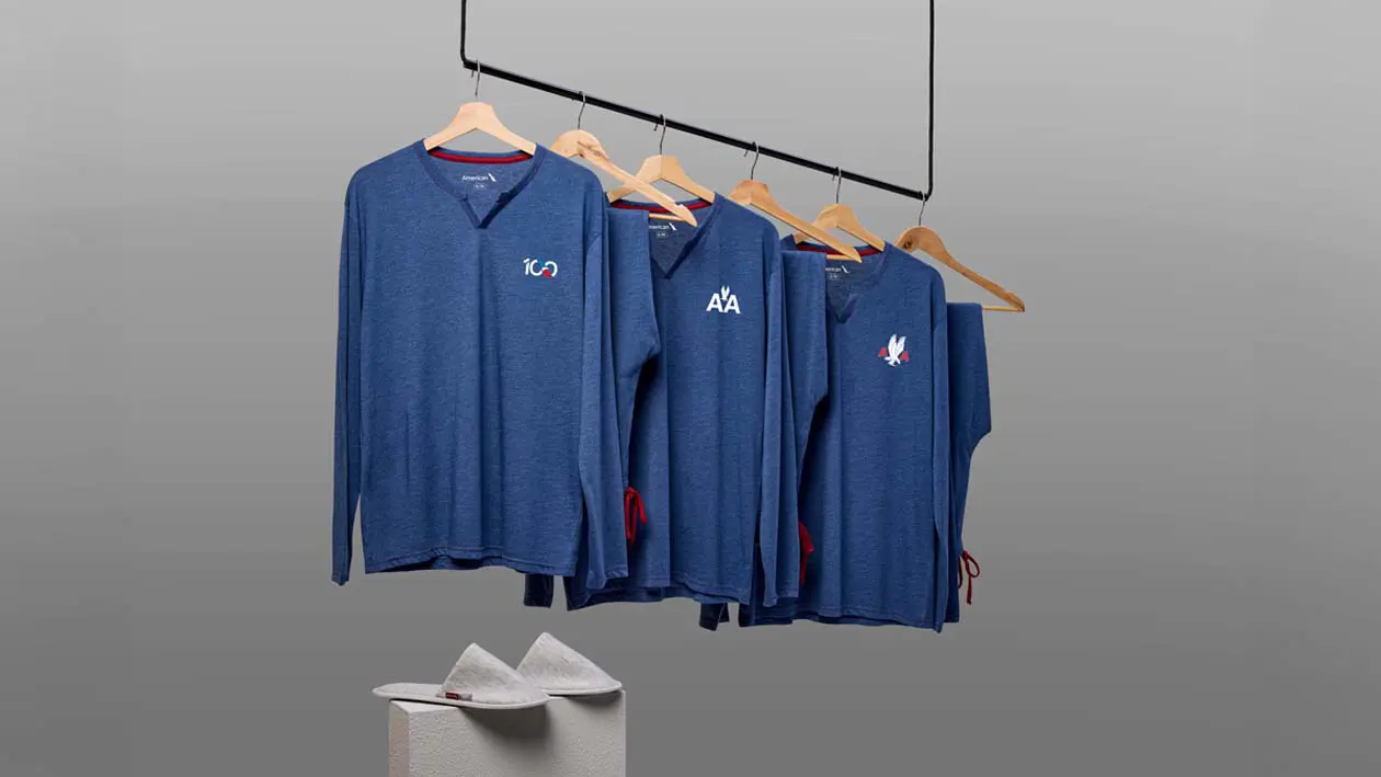 American Airlines - pigiama e pantofole del centenario Copyright © Ufficio stampa American Airlines