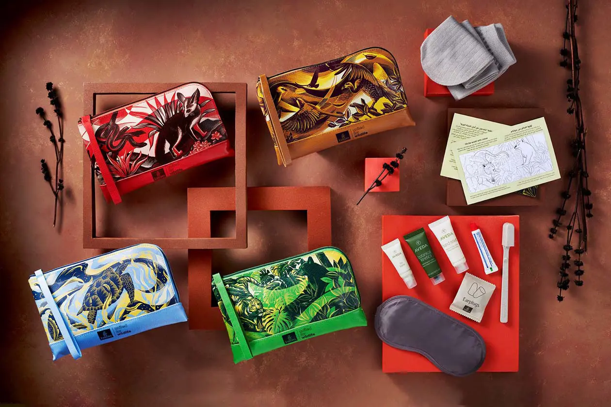 Amenity kit sostenibili di Emirates Foto: Copyright © Emirates Airlines /&nbsp;The Emirates Group