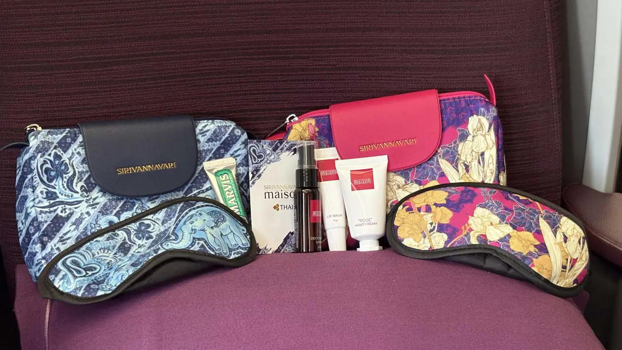 Amenity Kit di Thai Airways con Sirivannavari Copyright © Ufficio stampa Thai Airways