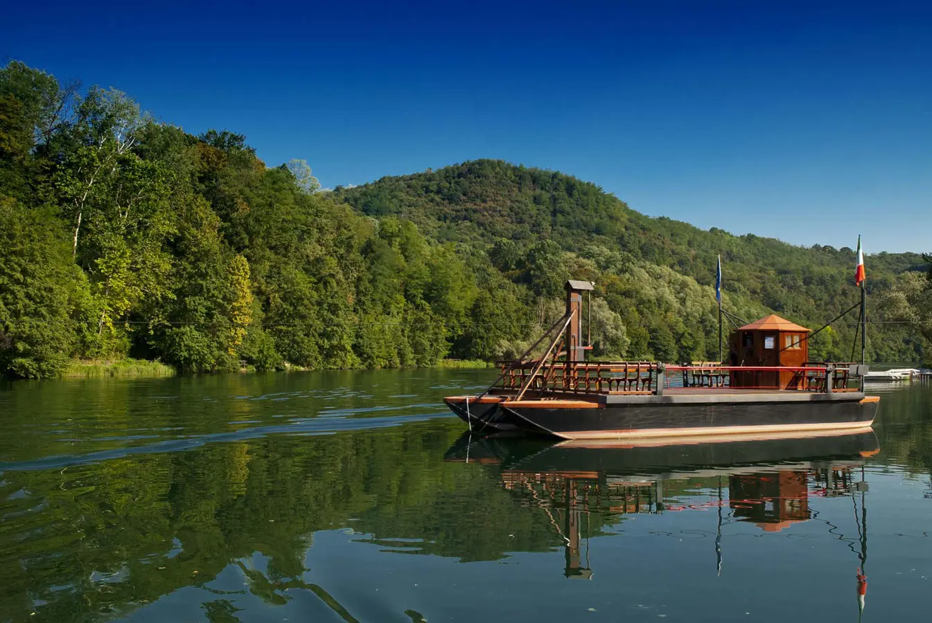 Traghetto di Leonardo sul fiume Adda