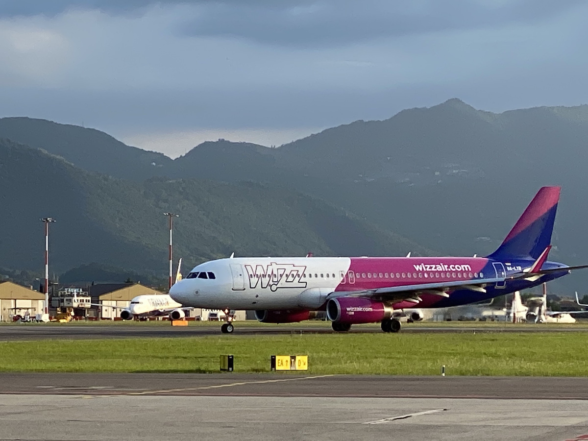 Wizz Air all'aeroporto di Bergamo.