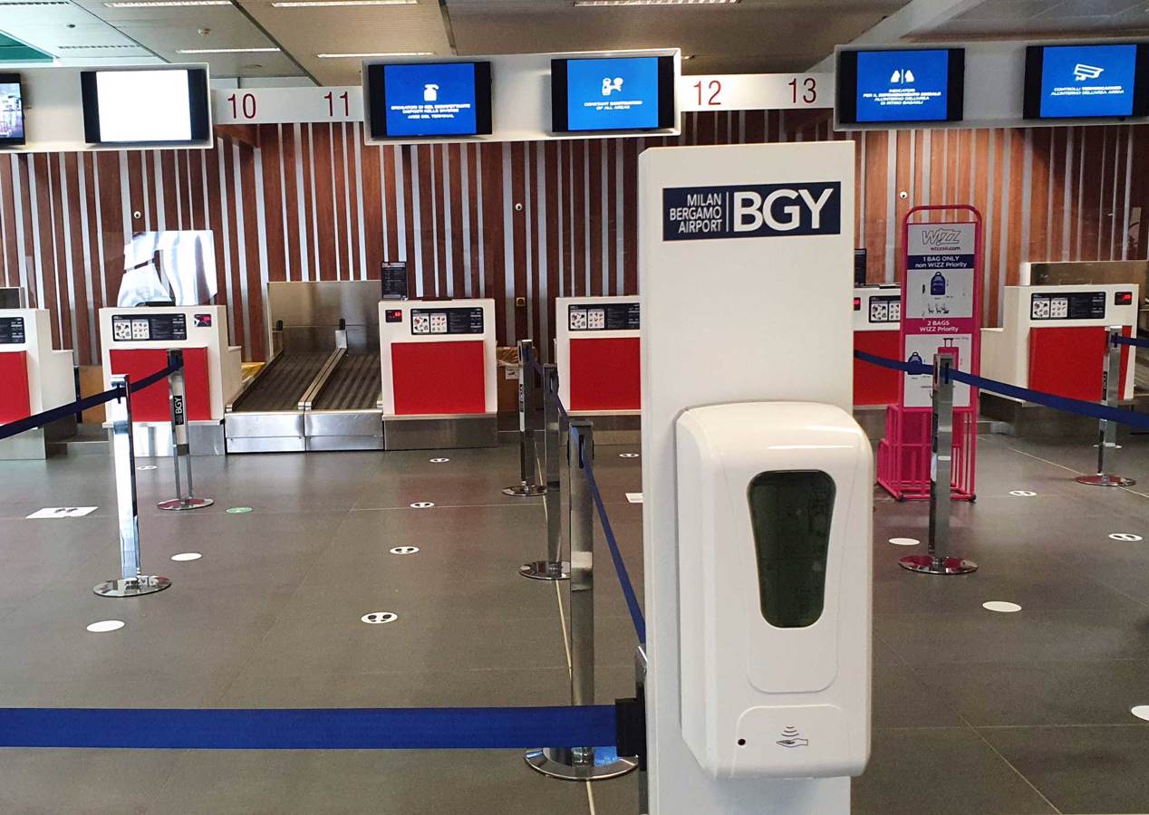 Aeroporto di Milano Bergamo, area check-in.