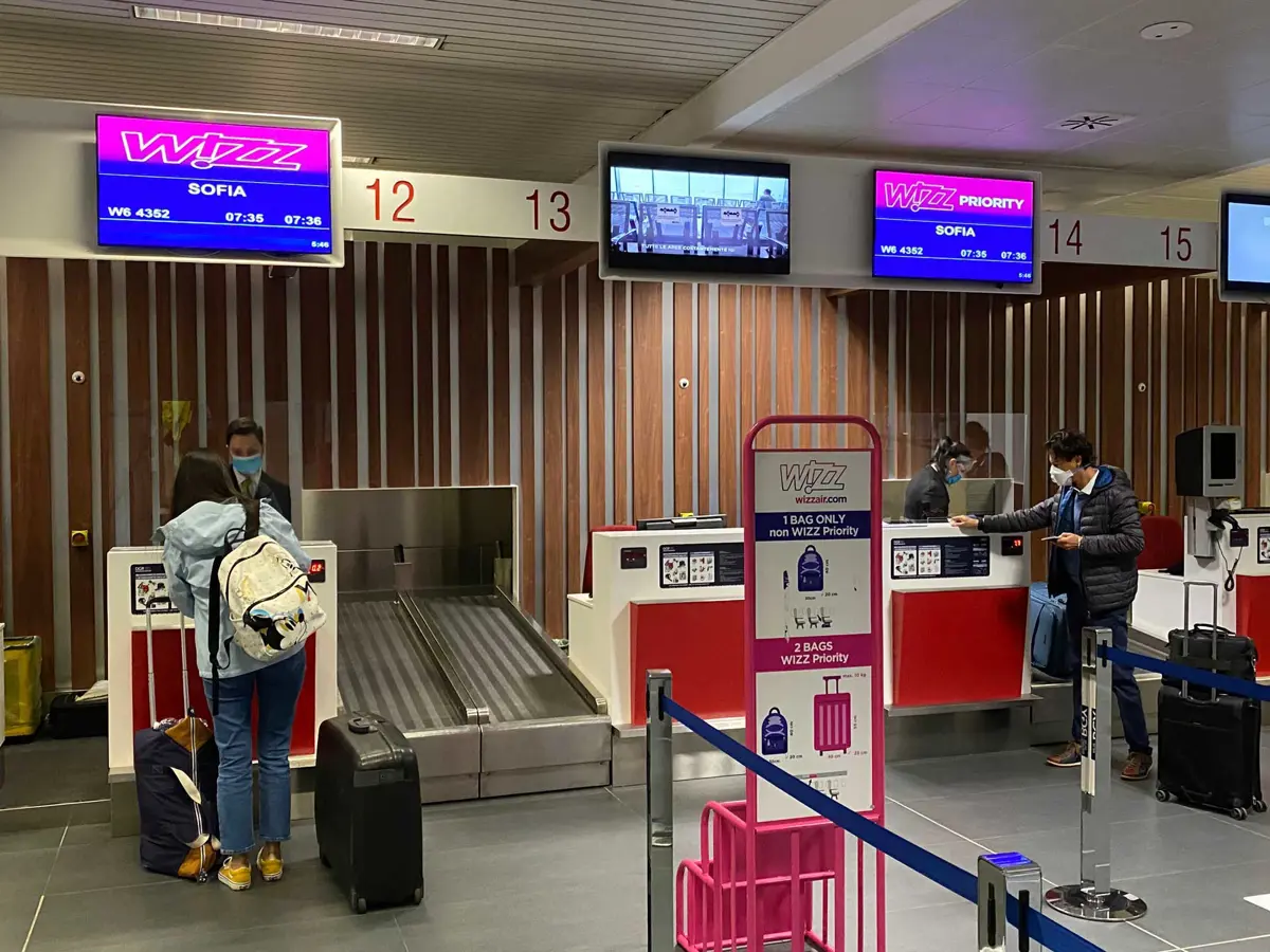 Wizz Air all'aeroporto di Bergamo.