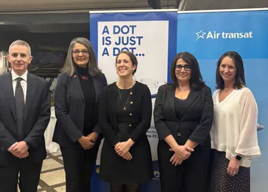 Lancio volo Air Transat a Roma Fiumicino FCO. Foto: Copyright © ADR.