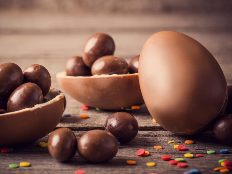 Uova di Pasqua al cioccolato.