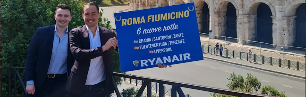 Ryanair raddoppia la sua presenza a Roma Fiumicino