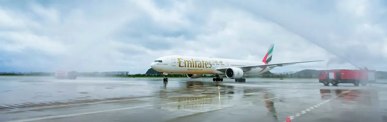 Emirates atterra a Hangzhou