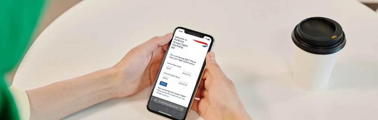 Nuova tecnologia di wayfinding digitale per British Airways