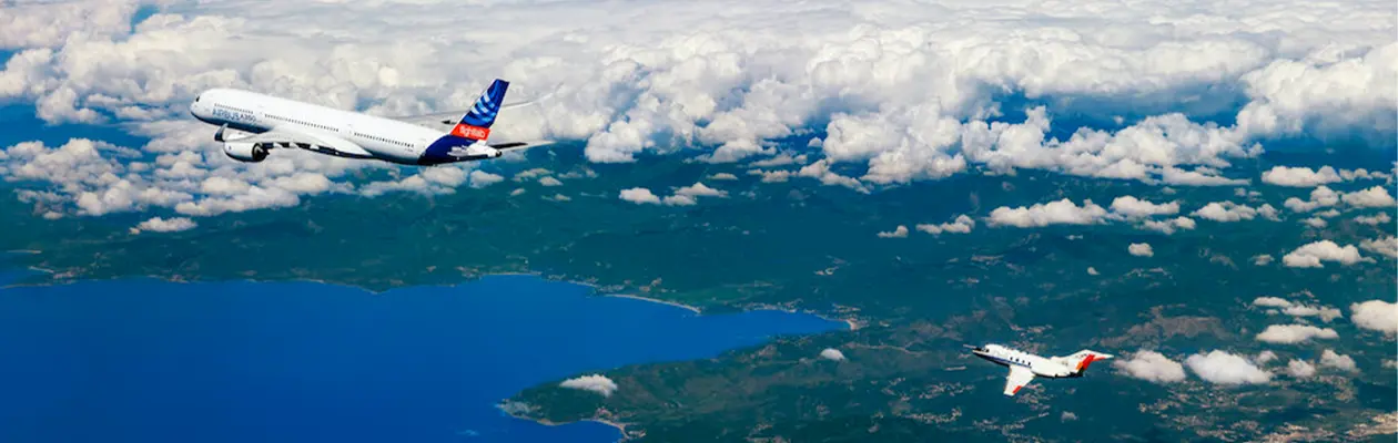 Studio delle emissioni in volo di un aeromobile passeggeri che utilizza il 100% di carburanti SAF