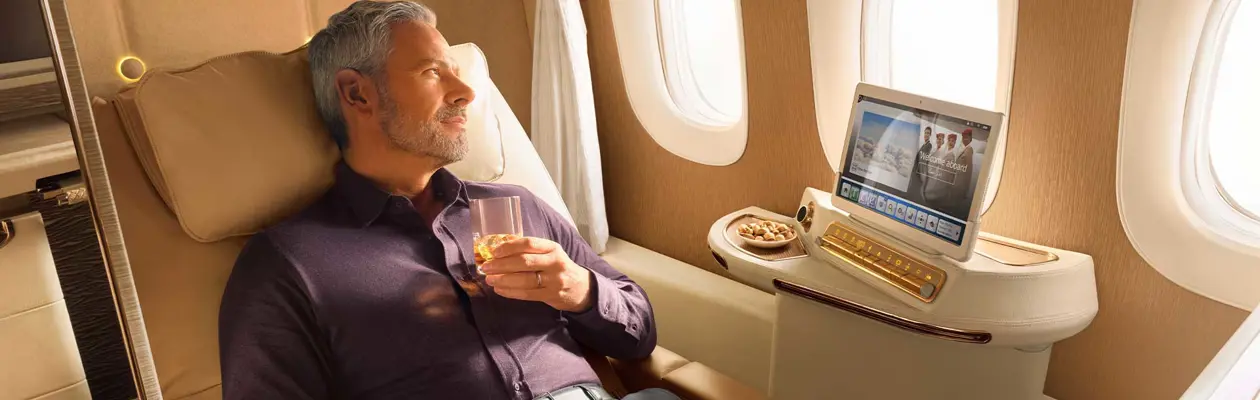 Il menù di alcolici e birre a bordo con Emirates