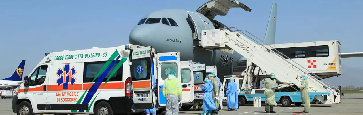 Sacbo a supporto operazioni trasferimento pazienti Covid-19