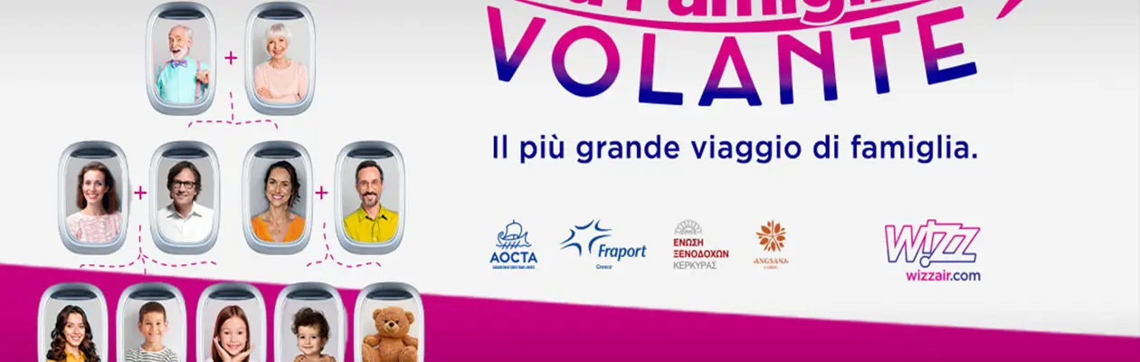 I vincitori del  concorso di Wizz Air "La Famiglia Volante"
