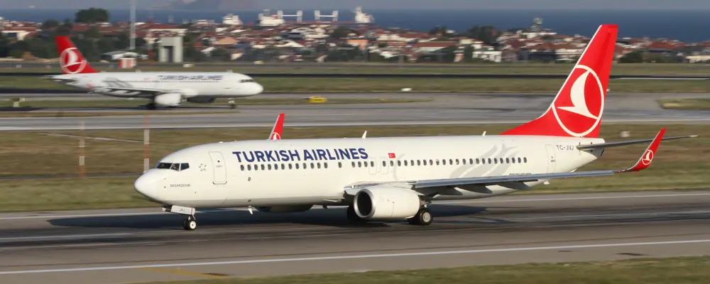 Voli Turkish Airlines con aeromobili tipo B737 MAX