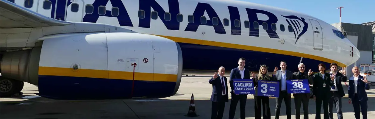 Ryanair annuncia l'operativo estivo su Cagliari
