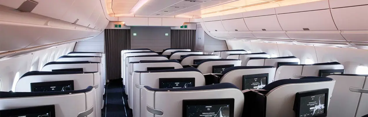 Nuova cabina Finnair per voli a lungo raggio da Helsinki