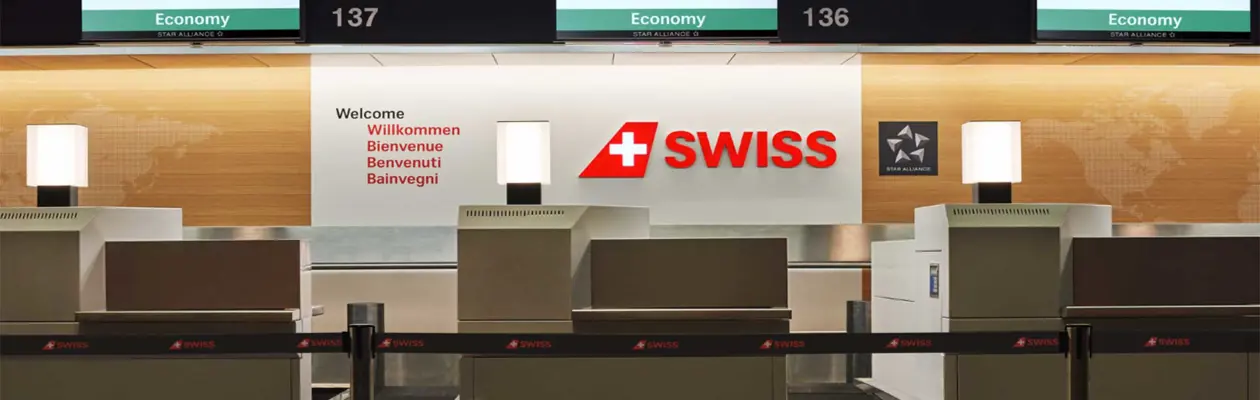 Cambio check-in per i passeggeri Swiss a Zurigo