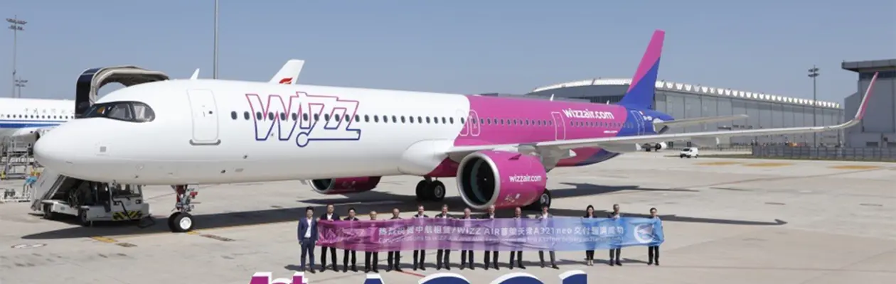 Wizz Air riceve un Airbus A321 neo dalla Cina