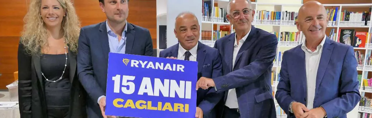 Ryanair festeggia 15 anni all'aeroporto di Cagliari