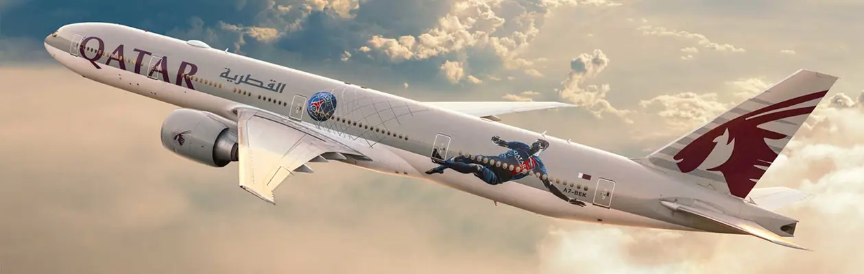 Qatar Airways: livrea brandizzata Paris Saint-Germain