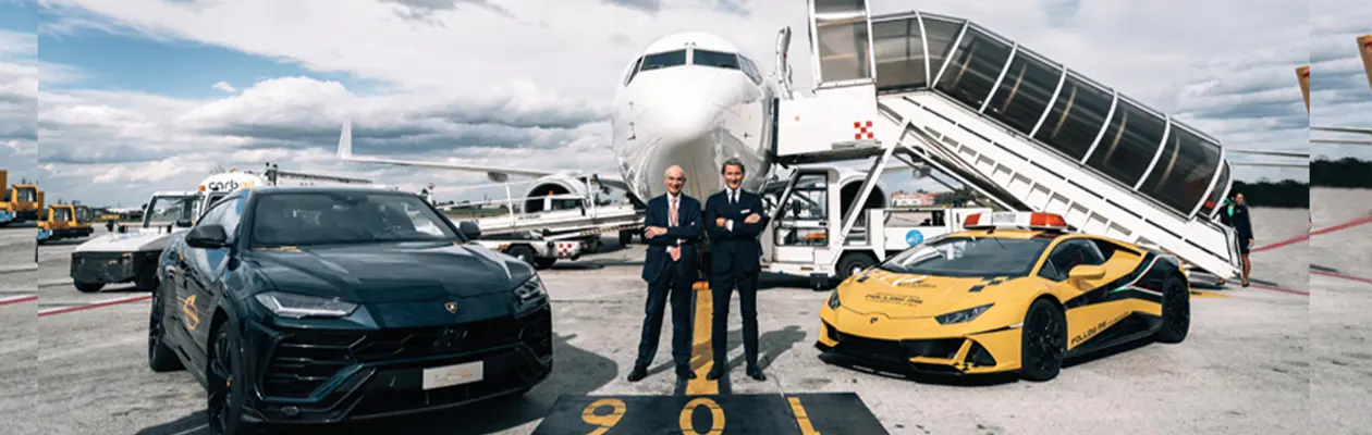 Automobili Lamborghini rinnova la collaborazione con l’Aeroporto di Bologna