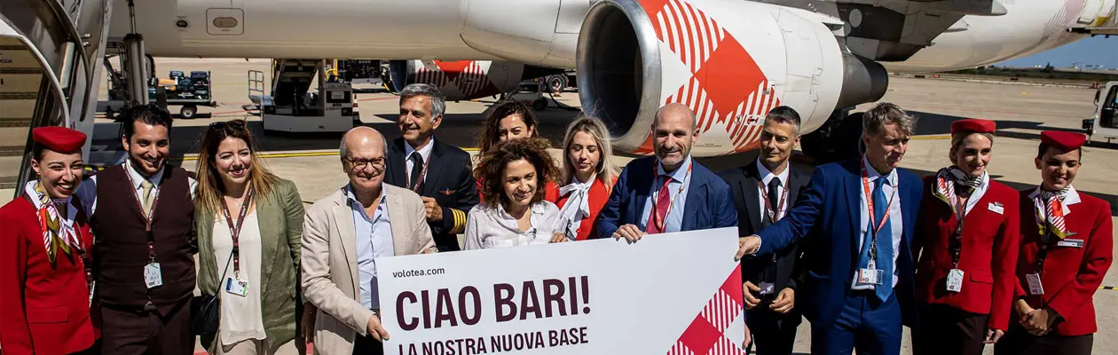 Volotea apre una nuova base operativa a Bari