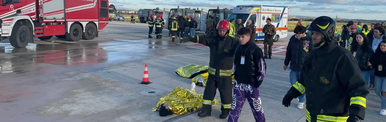 Incidente simulato a Trapani Birgi