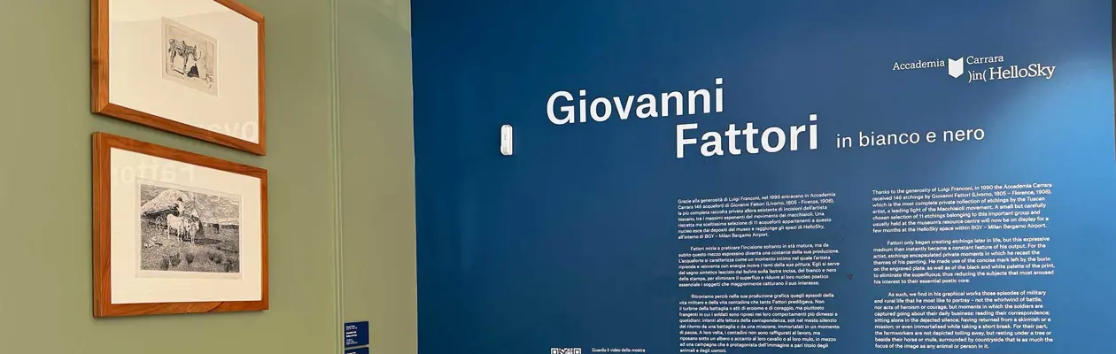 All'Aeroporto di Milano Bergamo la mostra "Giovanni Fattori in bianco e nero"
