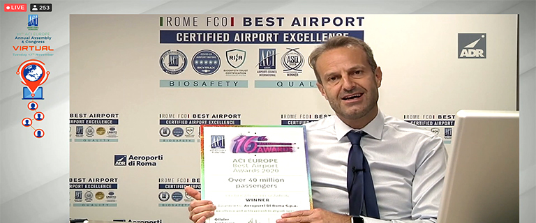 I vincitori del premio Aci Europe Best Airport Award per il 2020