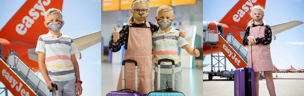 easyJet: mascherine speciali ispirate ai fumetti per i piccoli viaggiatori easyJet